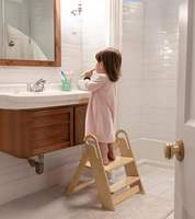 Tabouret d'appoint moderne en bambou pour enfants, mobilier écologique et durable avec siège rigide pour la maison, la salle de bain, la cuisine et les tout-petits