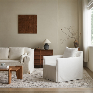 Canapé-lit individuel en tissu de <span class=keywords><strong>lin</strong></span> <span class=keywords><strong>blanc</strong></span> de style nordique <span class=keywords><strong>japonais</strong></span>, amovible et lavable, design pour salon et balcon - Product Image 5