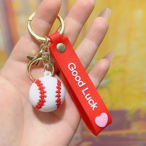 سلسلة مفاتيح إبداعية صديقة للبيئة قابلة للتخصيص على شكل كرة قدم أو كرة سلة أو كرة رجبي أو كرة تنس، زينة للحقائب وحلية للسيارات - Product Image 3