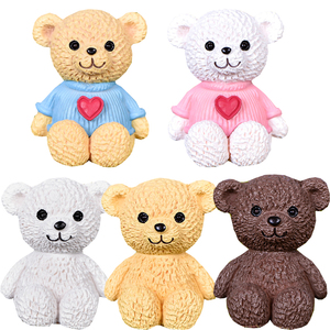 Cute Mini Bear Figurine <b>Miniatures</b> Animal Charm Ornaments for Landscape Decorations DIY Accessories - Product Image 1