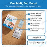 Complément alimentaire multivitaminé pour enfants avec oméga 3 DHA sous forme de film oral à dissolution rapide, formule personnalisée OEM, fabricant de marque privée