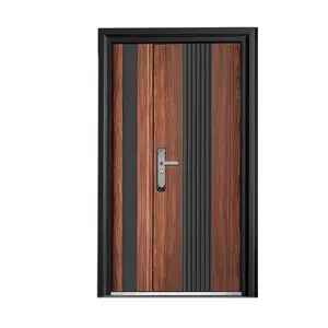 Modern tasarım dış güvenlik dekoratif ön çift yaprak çelik kapı