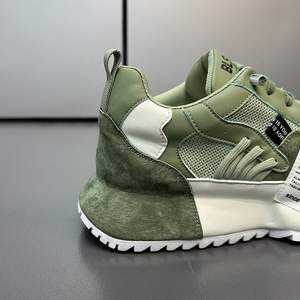 New Design Retro Sporty Fashion Patchwork <b>Suede</b> Leather Men's Lace-up Breathable Mesh Arch Support Casual Walking <b>Shoes</b> - Product Image 5