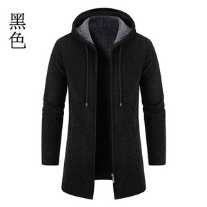 Automne <span class=keywords><strong>hiver</strong></span> hommes sweats à capuche sweat ample surdimensionné veste tricoté hommes Cardigan haut vêtements - Product Image 5