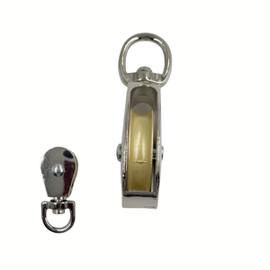 Сверхмощный поворотный канатный шкив, 1-1/4 "цинковый Отлитый никелированный шкив для продажи - Product Image 1