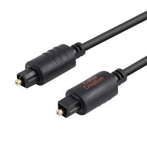 Câbles audio optiques numériques durables Toslink plaqués or SPDIF, coque en aluminium, gaine en PVC, mâle-mâle, compatibles DVD - Product Image 1