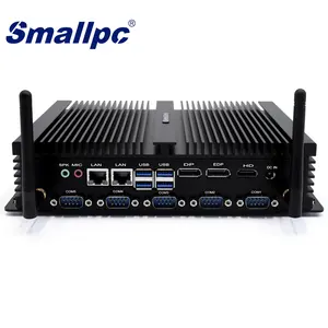 Smallpc 고품질 코어 i7 8 쿼드 코어 32GB DDR4 8USB HD DP EDP 4K MPCIE 7 인치 산업용 PC LPT