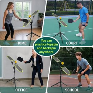 Entraîneur portable de pickleball pour topspin et backspin – Équipement d'entraînement multi-paramètres pour l'entraînement solo – À la maison et au-delà - Product Image 6