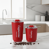 Mug à café en gros, cadeau, 280 ml, 380 ml, en acier inoxydable, isotherme, portable, à double paroi, tasse à café en métal