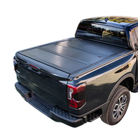 Vente en gros usine – Nouvelle couverture de benne rigide pliable en quatre parties en aluminium étanche pour Ford Ranger T6 T7 T8 T9 Raptor 4x4