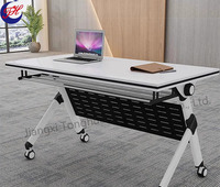 Table de conférence pliable moderne et durable avec chaises intégrées pour bureaux, salles de formation et salles de conférence