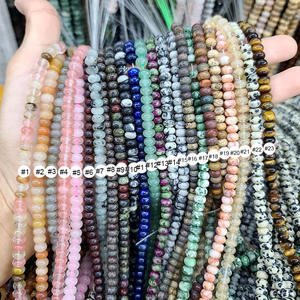 SB6724 cuentas de rondelle de <span class=keywords><strong>piedra</strong></span> <span class=keywords><strong>semipreciosa</strong></span> Natural, cuentas de roundel de abacus de piedras preciosas - Product Image 2