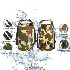 กระเป๋าแห้งกันน้ำพิมพ์โลโก้ตามสั่ง Rts <span class=keywords><strong>Drybag</strong></span> ขนาด 2 ลิตร 5 ลิตร 10 ลิตร 15 ลิตร 20 ลิตร 30 ลิตร สำหรับเดินป่า ว่ายน้ำ ทำจากผ้า PVC 500d  กระเป๋า Ocean Pack กันน้ำ - Product Image 4