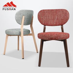 Mobilier de maison nordique moderne chaise de salle à manger rembourrée en lin de café chaises de table de restaurant de couleur mélangée comme le salon - Product Image 5