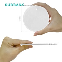 SubbankTransfert Thermique Personnalisation Cercle Xmas Deco Ornements Sublimation Verre Blanc Rond Transparent Ornement De Noël