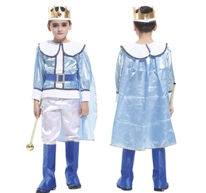 Nuovo Costume da Re per Bambini Personalizzato per Halloween, Set Completo con Stivali in Poliestere Bianco - Product Image 3