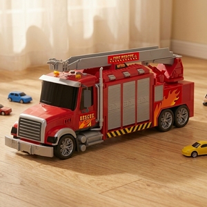 Camions de pompiers jouets pour garçons : ensemble de jeu avec fonction de pulvérisation d'eau et transformation - Product Image 4