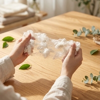 Fibre de polyester recyclée antistatique 100% pour la fabrication de textiles, matière première pour le filage