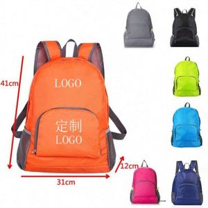 Customized Ultralight Folding <b>Back</b> <b>Pack</b> Outdoor Sport Climbing Camping Hiking Polyester <b>Waterproof</b> Foldable Backpack - Product Image 2