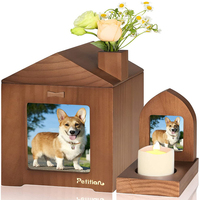 Urne personnalisée pour animaux de compagnie Chien Chat Boîte en bois Urne de crémation en cendres Petit animal Pot commémoratif Chat Chien Boîte commémorative en forme de tuyau