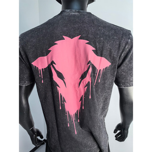 T-shirt Homme Luxe 100% Coton Délavé Coupe Oversize Léger Col Rond avec Étiquette Personnalisée pour Tenue Décontractée du Week-end - Product Image 4