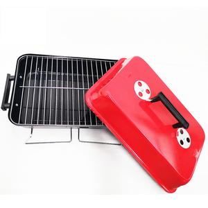 Vendita calda portatile Mini quadrato Hamburger barbecue Grill <span class=keywords><strong>in</strong></span> acciaio al carbonio e <span class=keywords><strong>ferro</strong></span> macchina per il campeggio carbone barbecue - Product Image 3