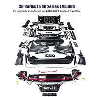Kit carrosserie complet pour Toyota Alphard Vellfire Série 30 2015-2021 Style LM500h Pare-chocs avant et arrière Jupes latérales Calandre Phares