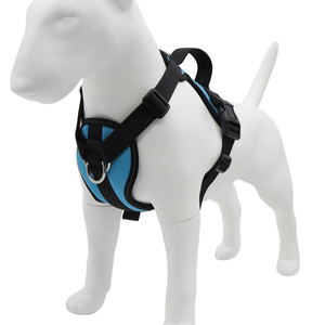 Blue <b>black</b> buckle closure Adjustable medium dog <b>harness</b> Simple style dog <b>harness</b> Padded nylon dog <b>harness</b> adjustable - Product Image 4
