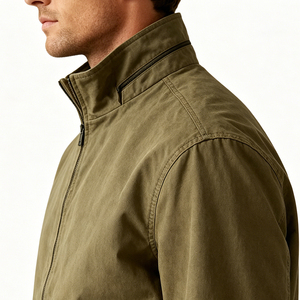 Blouson Bomber Homme Personnalisé OEM de Haute Qualité, Doublure Polaire, Toile Robuste, Veste de Travail Personnalisée pour Homme - Product Image 4