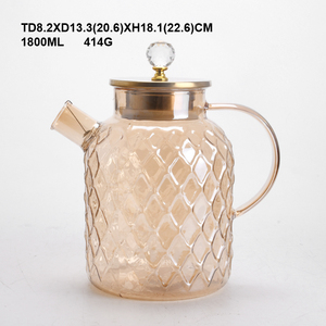 Tetera de Vidrio Transparente Resistente al Calor de 1.5L con Tapa de Bambú, Forma Redonda Clásica para Té de Flores, Té Verde, Té Negro - Product Image 6