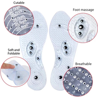 Semelles magnétiques d'acupression en gel avec soutien de la voûte plantaire, amortissantes, pour massage des pieds, perte de poids et soulagement par réflexologie