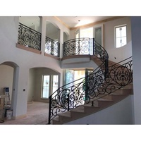 Indoor Schmiedeeisen Treppen Geländer Design