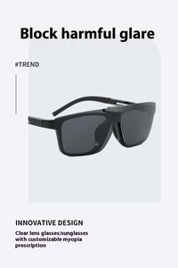 Gafas de Sol para ciclismo 2 en 1 con lente abatible magnética con marco polarizado UV400 TAC y TR90 Protección solar óptima - Product Image 3