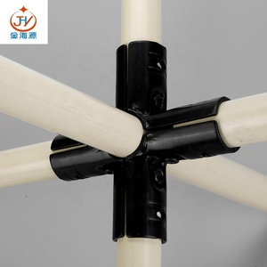 Ensemble de joints métalliques Intersection de cinq tuyaux, connecteur de Tube maigre, Joint métallique HJ-5 pour système de porte-tuyaux - Product Image 3