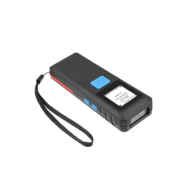 Mini Wireless Barcode Scanner with Screen 2D Bluetooth Handheld Portable Usb Reader Industrial Pda Qr Scan Use in Warehouse