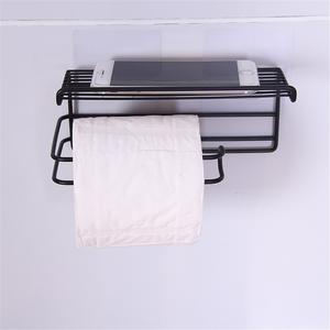 Wall-mounted Zinc Alloy Bathroom Finishing Rack Creative <b>Tissue</b> Rack Roll <b>Paper</b> Rack Mobile Phone Rack Hook Self-Adhesive Modern - Product Image 4
