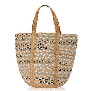 Bolsa de Compras de Yute Ecológica y Reciclable, Bolsa de Mano Reutilizable de Tamaño Personalizado para la Playa o el Supermercado, para Mujeres y Niñas - Product Image 3