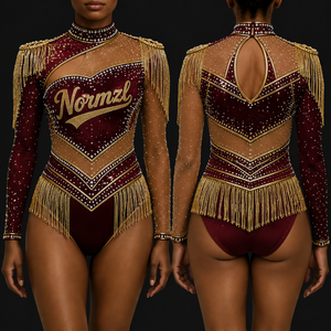Costumes de danse de <span class=keywords><strong>majorette</strong></span> pour femmes personnalisés, <span class=keywords><strong>super</strong></span> élastiques, de haute qualité, avec franges en paillettes, uniformes de <span class=keywords><strong>majorette</strong></span> pour filles - Product Image 6