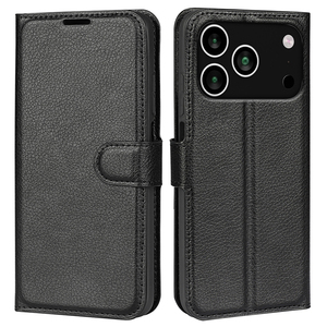 Funda para <span class=keywords><strong>iPhone</strong></span> 17 Pro, Funda Tipo Cartera de Piel Sintética con Textura de Lichi, con Ranuras para Tarjetas, Antigolpes, para <span class=keywords><strong>iPhone</strong></span> 17 Pro Max 16 15 14 - Product Image 2