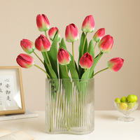 Bunga Tulip Sutra Real Touch Grosir, Bunga Artifisial Berkualitas Tinggi, Realistis untuk Dekorasi Rumah, Pernikahan, Natal