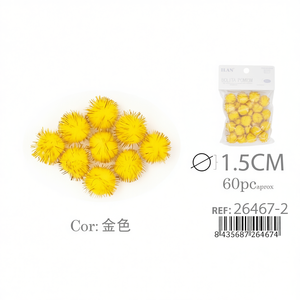 Ilan Bolita Pompom 1.5Cm Oro Decorazioni Artigianali - Product Image 1