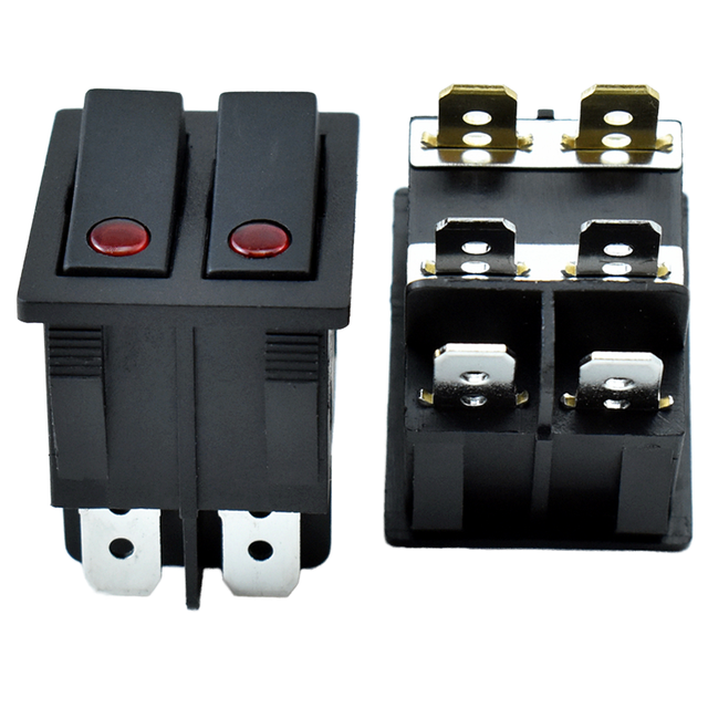 Kcd6 Led Switch Micro Push Button Toggle Switch 6 Pin Rocker 2 On/Off Switch IP53 20A 250V