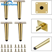 Pieds de meubles raffinés en métal doré de 6 pouces, lot de 4, pieds coniques pour canapé, armoire, table, remplacement robuste, quincaillerie de bricolage