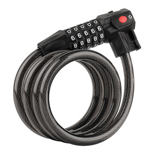 Yueli Bicycle Combination <b>Lock</b> Steel <b>Cable</b> 5 Digit Portable Anti Theft Bike <b>Lock</b> for Road Mountain Bikes Cycling Equipment - Product Image 1