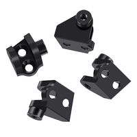 Supports de montage en acier inoxydable usinés CNC, composants métalliques noirs pour assemblage de précision