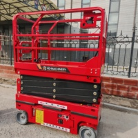 Plateforme élévatrice mobile à ciseaux 6M à quatre roues, hauteur de levage réglable, auto-propulsée, pour travaux d'ingénierie