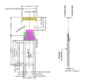Màn Hình <span class=keywords><strong>OLED</strong></span> Mô-đun Hiển Thị <span class=keywords><strong>OLED</strong></span> Micro 0.54 "Màu Trắng Đơn Sắc 0.54 Inch <span class=keywords><strong>96X32</strong></span> CH1115 I2C 14Pin FPC Loại Hàn - Product Image 3