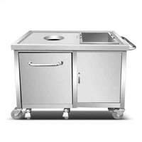 Table de travail de cuisine de haute qualité, pieds réglables, table à tréteau réglable de qualité supérieure, utilisée pour la restauration