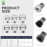 Plafonniers encastrés à LED de 6 pouces 3-18W AC 85-265V Lumière blanche froide Downlights ultra minces pour couloir