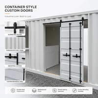 Panneau de porte décoratif inspiré des conteneurs en fer, personnalisé OEM, vente en gros, avec barres de verrouillage verticales pour supermarchés, ateliers et espaces commerciaux